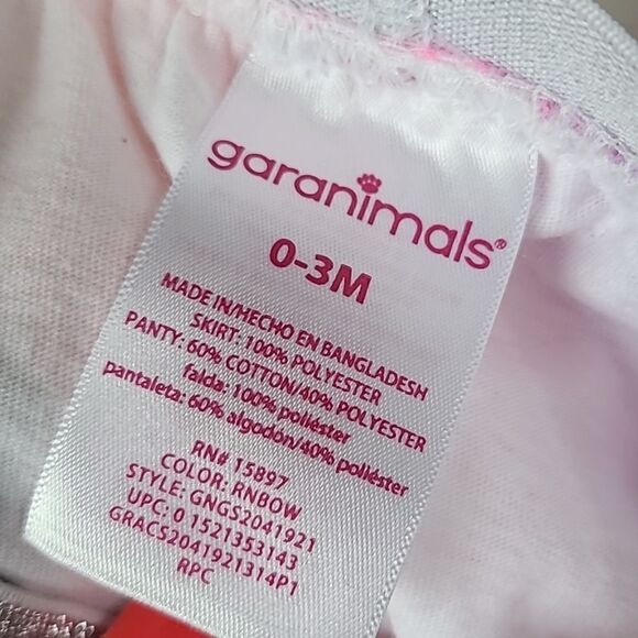 Baby Girl’s Glitter Tulle Tutu Skirt 0-3M Rainbow & Lilac Ruffled Bloomers 2-pk - Picture 7 of 10